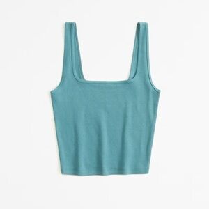 Abercrombie and fitch essentials square neck cropped tank medium